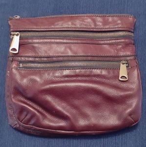 Fossil burgundy leather crossbody
